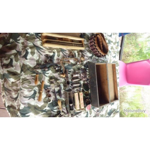 LOT RECHARGEMENT  FUSIL DE CHASSE VINTAGE