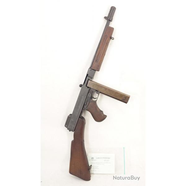 WW2 PISTOLET MITRAILLEUR THOMPSON MODELE 1928 A1 NEUTRALISATION UE 2025 CULASSE MOBILE Trs bon  2em