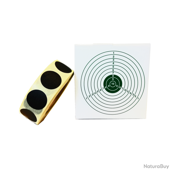 Gommettes cache impactes Umarex pour cibles - Par 1000 - 19 mm / Noir