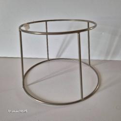 Support plateau de fruit de mer en métal chromé, diamètre 20 et 25 cm, Hauteur 19 cm