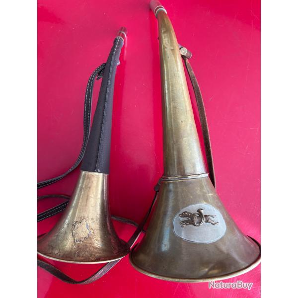 2 ANCIENNES CORNES PIBOLES DE CHASSE