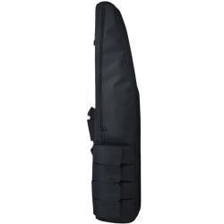 Étui Souple Rembourré Fusil de Chasse Carabine Sac Tactique Poignées Bandoulière Poches Noir 100CM