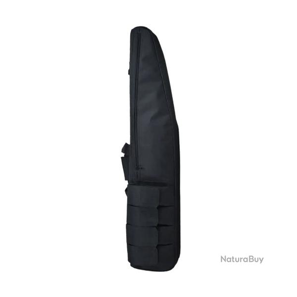 tui Souple Rembourr Fusil de Chasse Carabine Sac Tactique Poignes Bandoulire Poches Noir 100CM