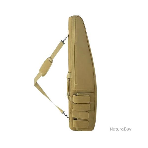 tui Souple Rembourr Fusil de Chasse Carabine Sac Tactique Poignes Bandoulire Poches Kaki 100CM