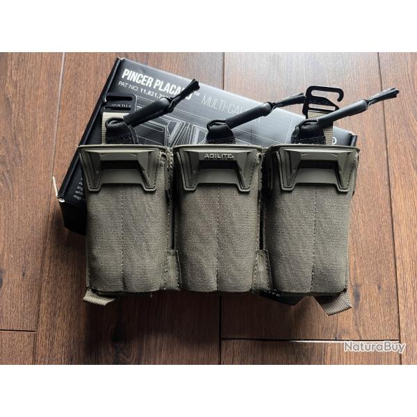 Panneau porte-chargeurs 5.56 Pincer Placard Agilite Tactical Gear + 3 rtentions lastiques