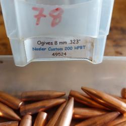 Ogives 8mm .323'' NOSLER