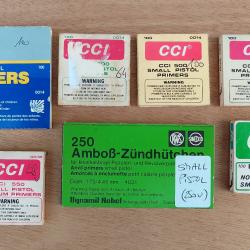 Lot de 714 amorces SP et SPM de diverses marques