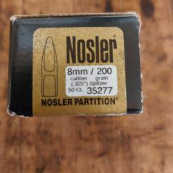 Ogives 8mm .323'' Nosler PARTITION 200
