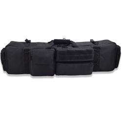 Étui Double Fusil Rembourré Imperméable Transport 2 Armes Chasse Tir Sac Tactique + Bretelles Noir