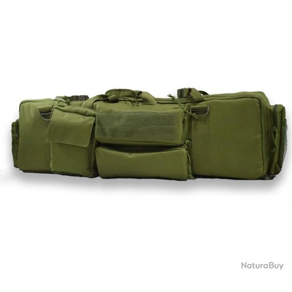 tui Double Fusil Rembourr Impermable Transport 2 Armes Chasse Tir Sac Tactique + Bretelles Vert