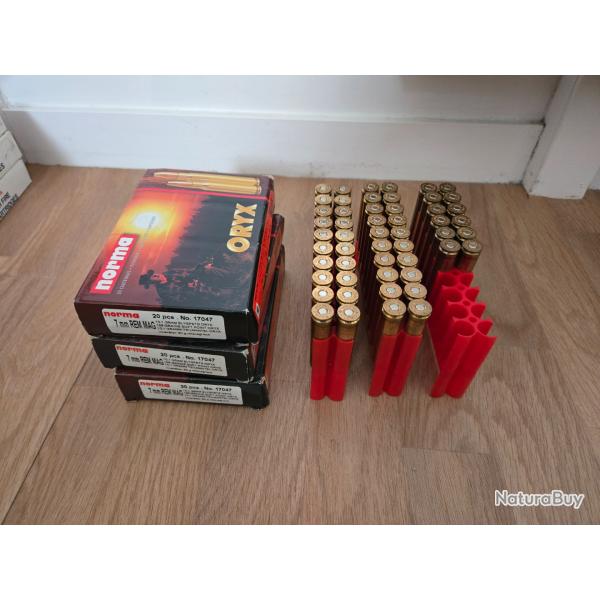 VENDS MUNITIONS NORMA 7 REM MAG