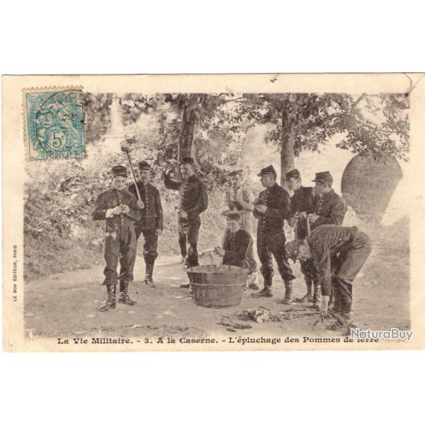 CPA - La Vie Militaire - 3 . A La Caserne .  L'pluchage des Pommes de terre -N1724