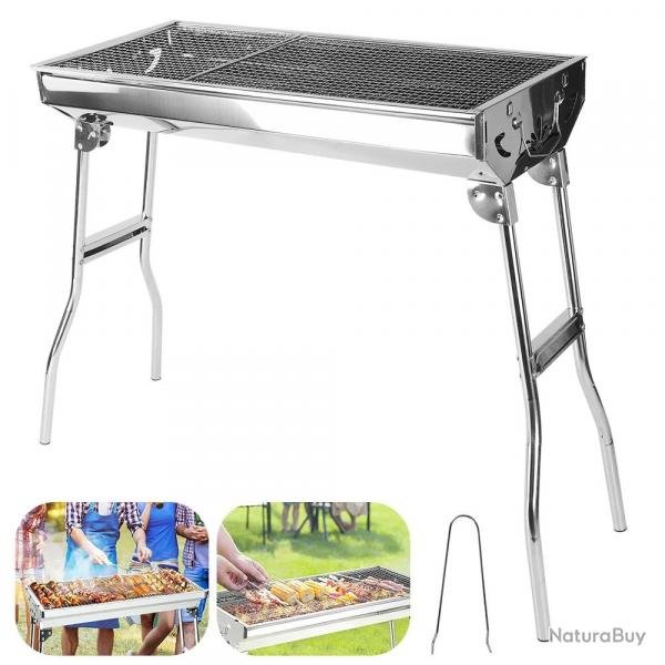 Grand BBQ Barbecue Grill Pliant Acier Inox, Modele: A