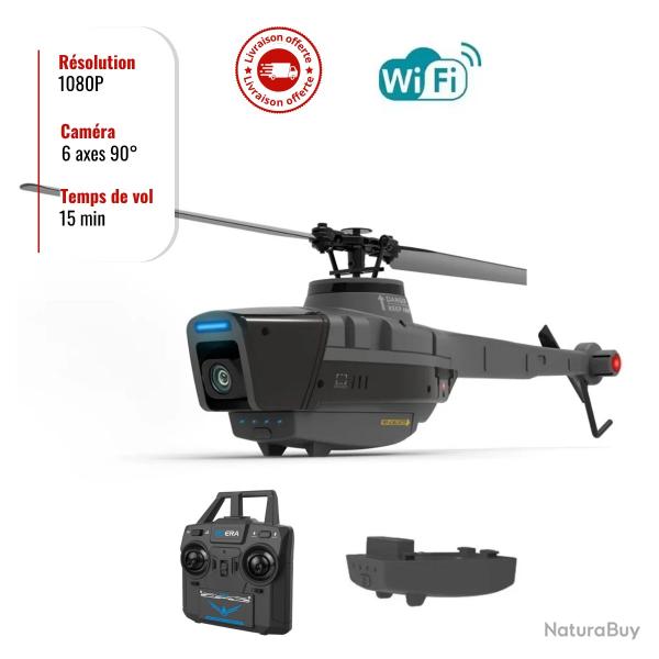 Drone Hlicoptre RC Black Hornet C128 4CH Camra 1080P Enfant 6 Axes Vol Intrieur/Extrieur PRO