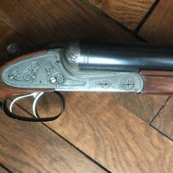 Fusil de chasse juxtaposé à platine Merkel frères Suhl cal. 12/70