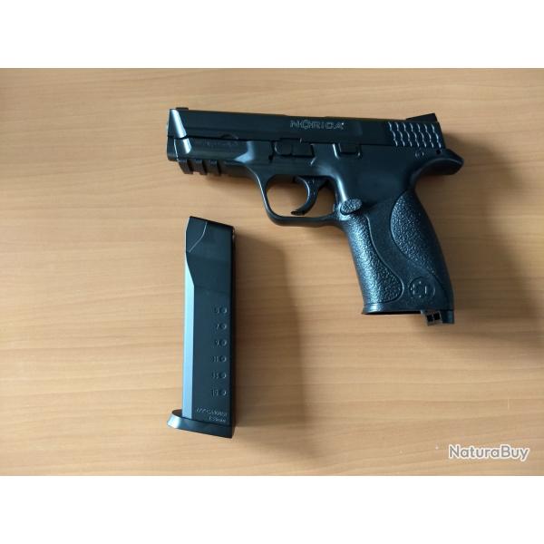 *** DSTOCKAGE - PISTOLET A PLOMBS NORICA N.A.C 1703 - S&W MP40 CAL 4,5 mm BB'S CO2 425 FPS ***