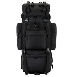 Grand Sac à Dos 70LTactique Imperméable en Nylon Randonnée Camping Escalade Trekking Plein Air Noir