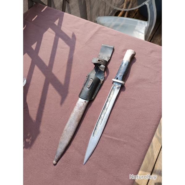 BAIONNETTE ALLEMANDE 98K AVEC SON FOURREAU