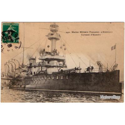 Carte Postale Ancienne Marine De Guerre – Cuirassé D'escadre LA RÉPUBLIQUE (années 1900)