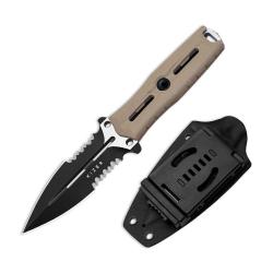 Couteau Kizer Norcross Spear Point Lame Acier Nitro-V Manche G10 Tan Etui Kydex KIZXFB01A3