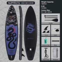 PLANCHE DE PADDLE GONGLAFBLE LONGBOARD 11.6'' AVEC ACCESSOIRES MOTIF DRAGON