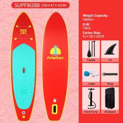 PLANCHE DE PADDLE GONGLAFBLE LONGBOARD 11.6'' AVEC ACCESSOIRES OCEAN ROUGE ET BLEUE