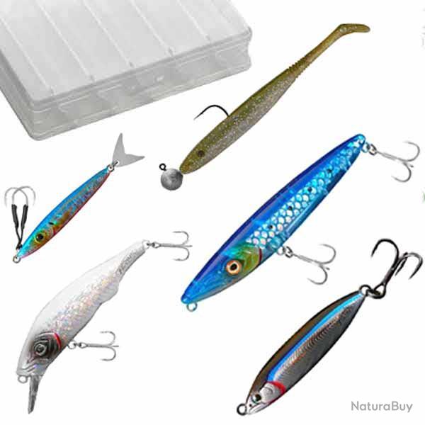 Box Fishus 5 Leurres + Bote