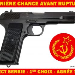 DERNIERE CHANCE ! PISTOLET ZASTAVA M57-TT33 CAL.7.62 TOKAREV AGRÉE TAR - PREMIER CHOIX