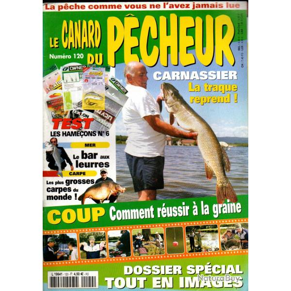 le canard du pecheur 120 , leurres, misez sur les bordures, hameons n6, records  couper le souffle
