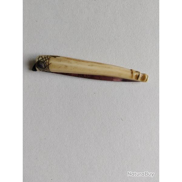 Canif ancien XIXme sicle - manche en os