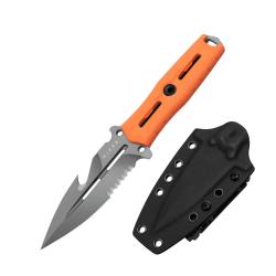 Couteau Kizer Norcross Spear Point Lame Acier Nitro-V Manche G10 Orange Etui Kydex KIZXFB01A5