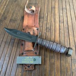 COUTEAU POIGNARD COMBAT SURVIE PILOT U.S ARMY CAMILLUS 3-1985 EXCELLENT ÉTAT COMPLET