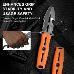 Couteau Kizer Norcross Spear Point Lame Acier Nitro-V Manche G10 Orange Etui Kydex KIZXFB01A6