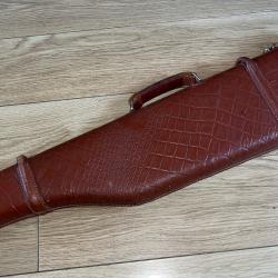 Housse fusil rigide cuir
