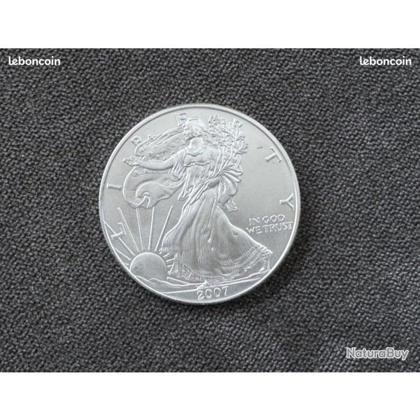 Pice tats-Unis 1 Dollar argent "American Silver Eagle" 2007
