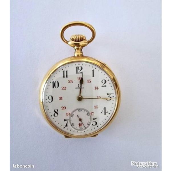 Suisse - Montre Gousset Omega En Or 18 Carats - Secondes dcales