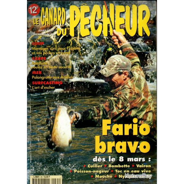 le canard du pecheur 36, fario bravo, carpe, bombette, truite, vairon, boilies, pche en canal, able
