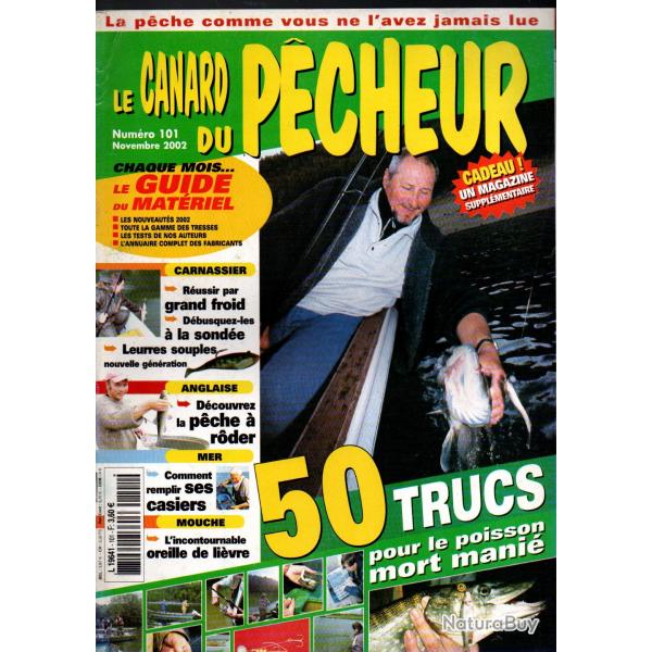 le canard du pecheur 101 , poisson mort mani, leurres, brochet, paniers langoustes