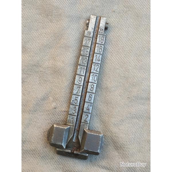 Hausse et curseur de Mauser K98 allemand WW2 98k numro 3070
