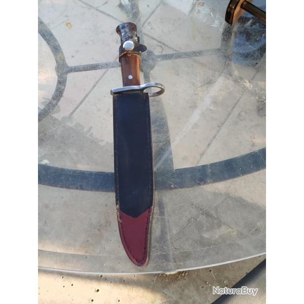 Baïonnette mauser rectifiée en poignard de chasse