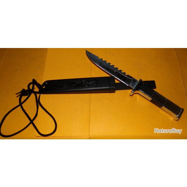 COUTEAU SAFARI , FES ROSTFREI , MADE IN GERMANY PATENT PEND , PIERRE A AIGUISER SUR LE FOURREAU , PO