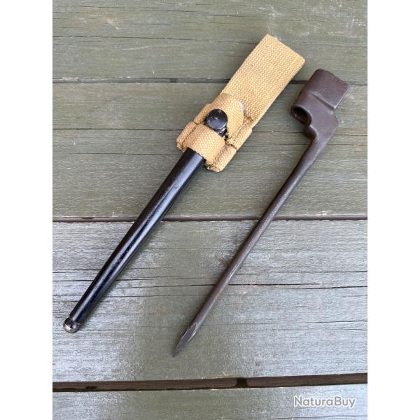 Baionnette Anglaise N4 MKII avec fourreau et gousset WWII Originale