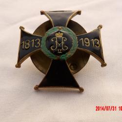 RUSSIE IMPERIALE NICOLAS II 1813-1913 ORDRE MONOBLOC EMAILLE 50 X 50 mm
