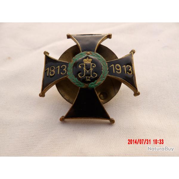 RUSSIE IMPERIALE NICOLAS II 1813-1913 ORDRE MONOBLOC EMAILLE 50 X 50 mm