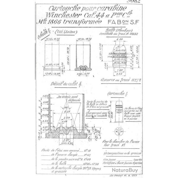 Croquis d'poque cartouche .44 en jpg.