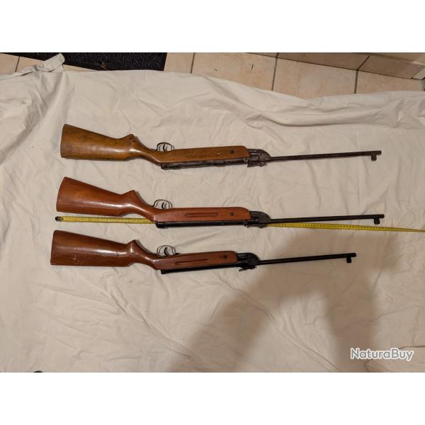 Lot de 3 carabines a plomb