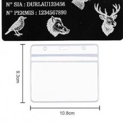 Promo ! Mémo Chasseur en aluminium gravé au laser (Recto) + Porte badge tour de cou