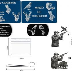 Promo !Mémo Chasseur bleu + Porté clé TAG militaire en alu gravé au laser (R / V) + Porte badge tour