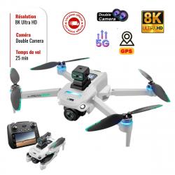 Drone S159 GPS 5G WiFi FPV - Double Caméra HD 8K, Évitement d'Obstacles 360°, Quadcoptère Pliable GR