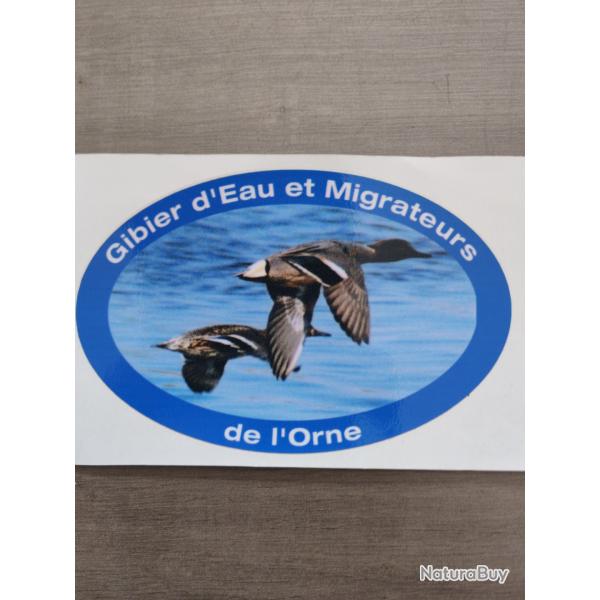Autocollant chasse gibier d'eau n' 2